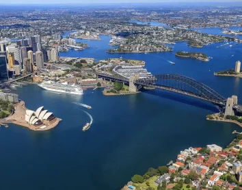Vue aérienne Paysage Sydney Opéra City