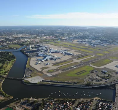 Aéroport de Sydney vue aérienne